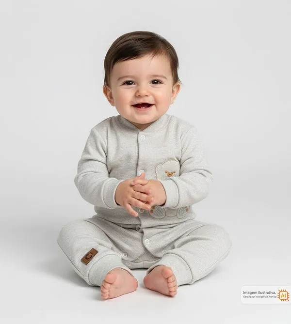 Macacão Grande Urso Cinza - RN