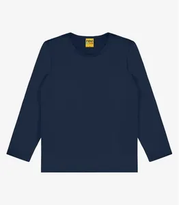 Camiseta Menina Manga Longa Térmica Rovi Kids Azul 8