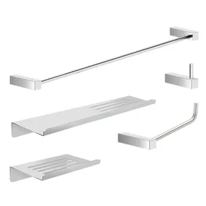 Kit Acessórios Para Banheiro Alto Brilho 5 Peças Grego Metal 2101tr