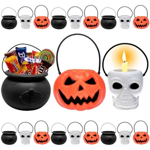 12 Potes Decorativos Festa Halloween Bruxas Atacado Revenda