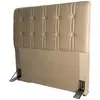Cabeceira para Cama de Solteiro Hellen Zeus com Revestimento Platinum - 90cm de largura Bege