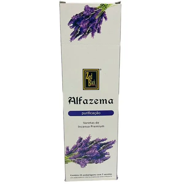 Incenso De Alfazema Para Purificação Zed Black Caixa Com 25 Pacotes (MP)