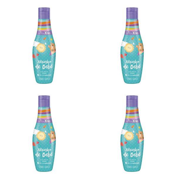 Kit c/4 Unidades de Desodorante Colônia Xerinho Bebê 225ml
