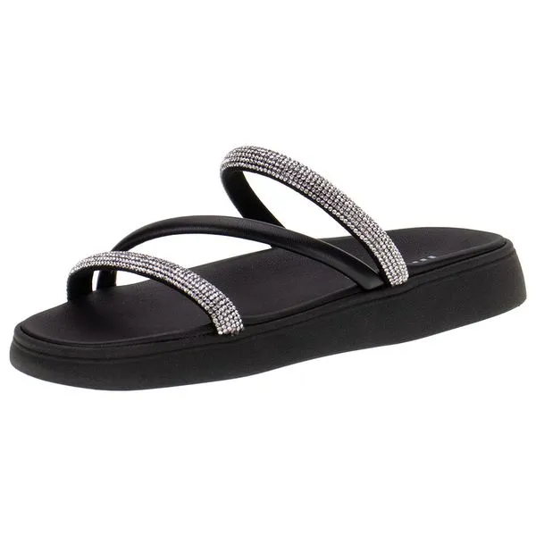 Sandália Feminina Flat Moleca - 5469121 PRETO 37