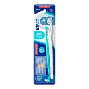 Kit Escova Dental Clean Ortodontica Cônica 2 Unidades