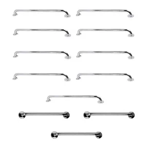 Kit Barra de Apoio BSL3420 Inox 12 Unidades 9 de 80cm e 3 de 30cm para Banheiro Aço Inox Braslu Kit Barra de Apoio BSL3420 Inox 12 Unidades para Banheiro Aço Inox Braslu