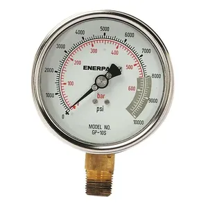 Manômetro Reto 10.000lbf/pol² 700bar 1/2"NPTF todos Cilindros GP10S ENERPAC