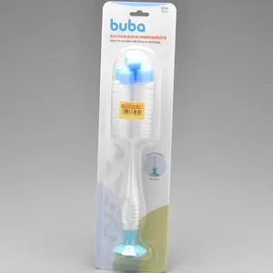 Escova para Mamadeira e Bico com Ventosa Azul - 14980 Azul