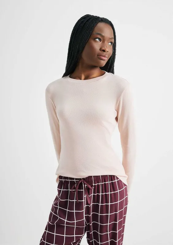 Blusa Feminina Manga Longa - Rosa P
