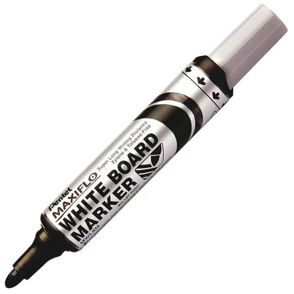 Marcador Para Quadro Branco De Alta Capacidade Maxiflo Pentel Preto