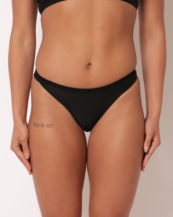 Calcinha Feminina Biquíni Texturizada Preta M