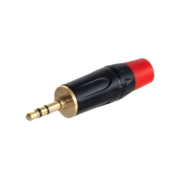 Plug Conector P2 Macho Estéreo Cirilo Cabos 4mm Vermelho
