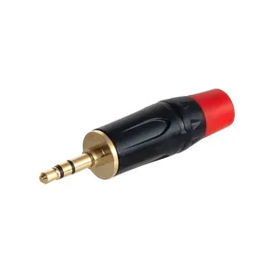 Plug Conector P2 Macho Estéreo Cirilo Cabos 4mm Vermelho