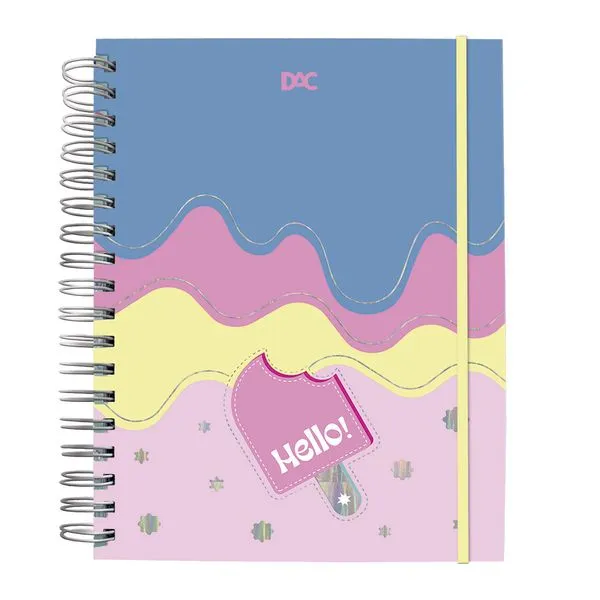 Mini Caderno Smart Hello Com Elástico 80 Folhas 4063 - Dac