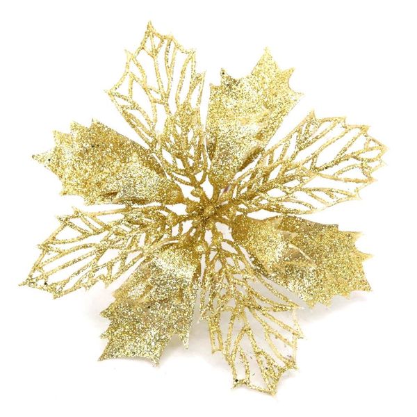 Enfeite de Natal Flor Secreta Glitter 21cm Cazza