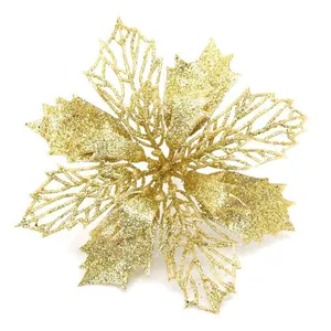 Enfeite de Natal Flor Secreta Glitter 21cm Cazza