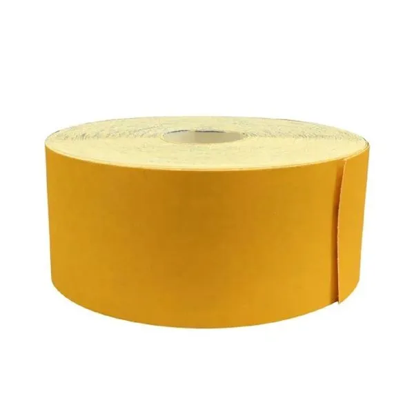 Lixa em Rolo Contínuo G124 para Desbaste Nivelamento e Acabamento Amarelo Tatu Marchesan Lixa em Rolo G124 para Desbaste Nivelamento e Acabamento Amarelo Tatu Marchesan