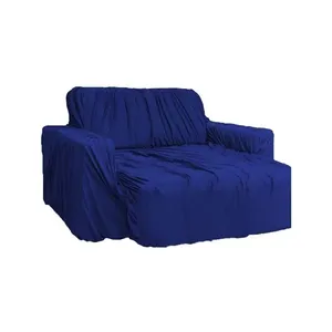 Capa Sofá Lara 3 Lugares Retrátil King 100% Poliéster Azul Marinho 05 - Saraiva & Dominguez