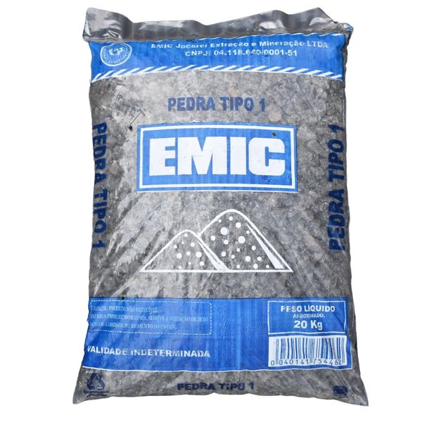 Pedra Tipo 1 Ensacada 20Kg Emic