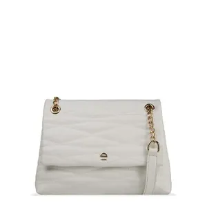 Bolsa Tiracolo Corrente Matelassê Le Postiche OFF WHITE