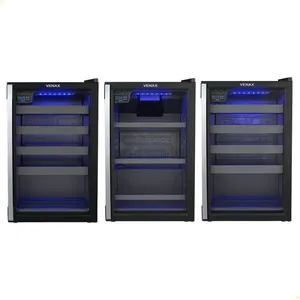 Kit Cervejeira Blue Light 100L Adega Piubella Cave 100L e Champanheira 100L 110V Preto Fosco Venax Kit Cervejeira Venax Blue Light + Adega Venax Piubella Cave + Expositora Champanheira Venax 110V