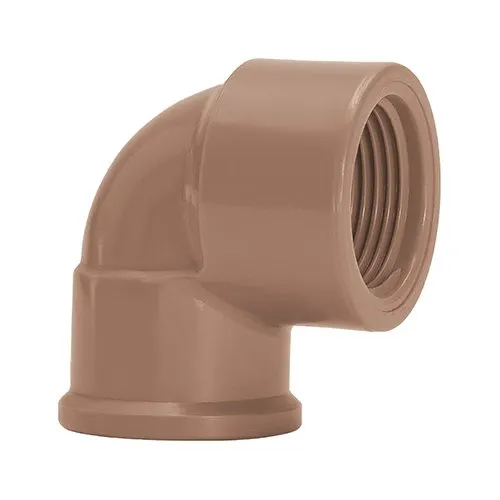 Joelho 90° Soldável E Com Rosca Amanco 11683 PVC 20mm X 1/2" Marrom (MP)