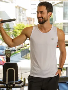 Camiseta Básica Regata Running Masculina BRANCO P