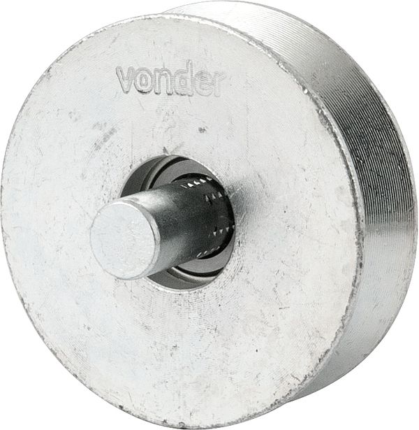 Roldana para Portão 2.1/2" Tipo V zincado Rolamento e Pino - VONDER