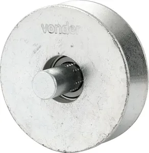 Roldana para Portão 2.1/2" Tipo V zincado Rolamento e Pino - VONDER