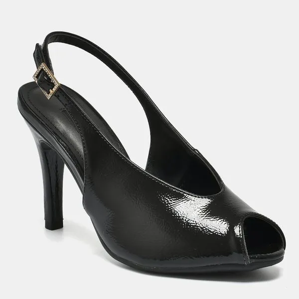 Sapato Peep Toe Preto 310-004-01 36