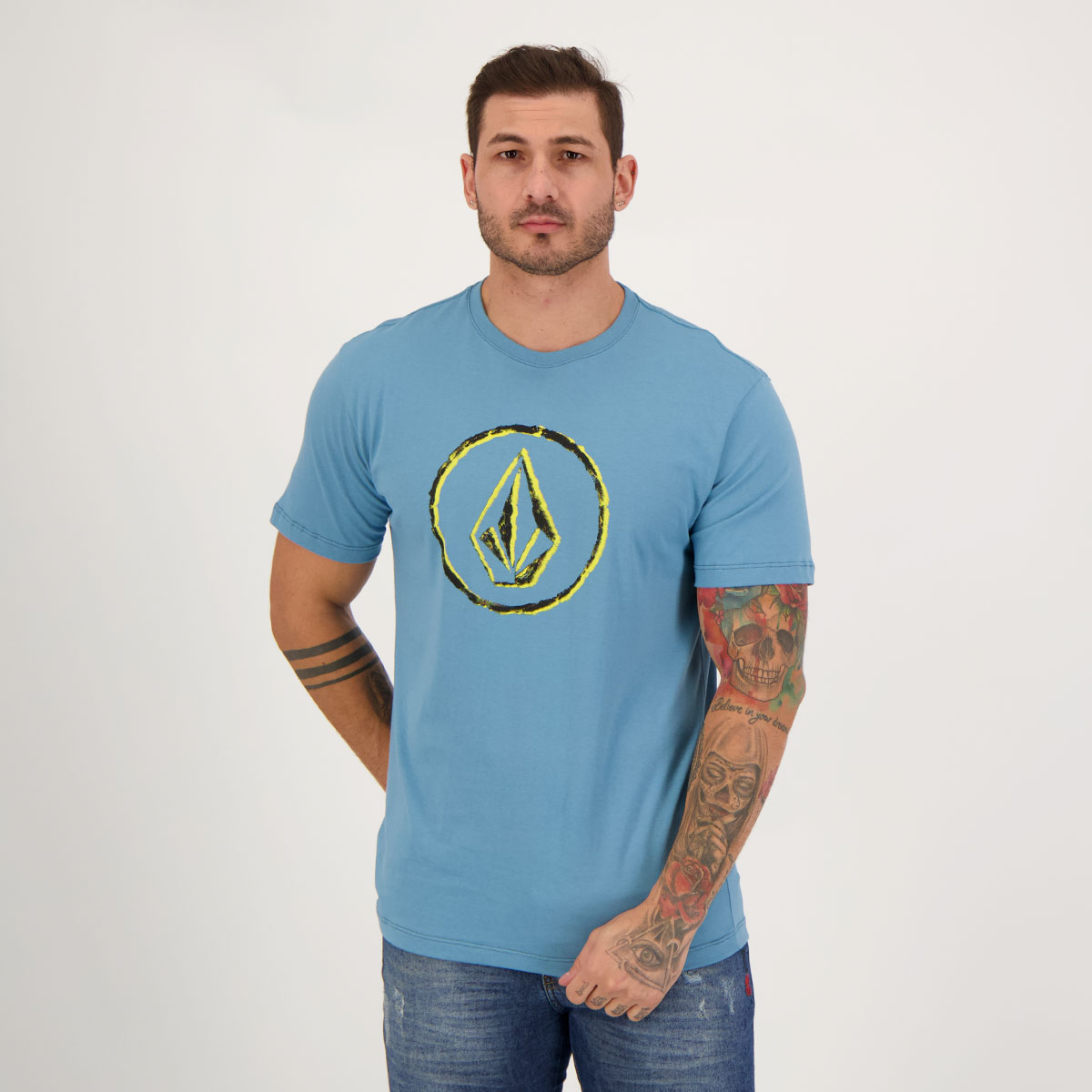 Camiseta Volcom Circle Stone Azul
