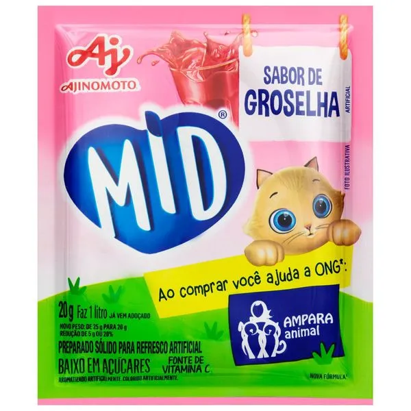 Refresco MID Groselha 20g