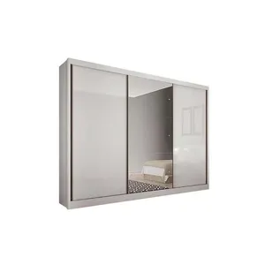 Guarda Roupa Casal 3 Portas Correr c/Esp 8Gavs Toulon Plus Neve N. Horizonte