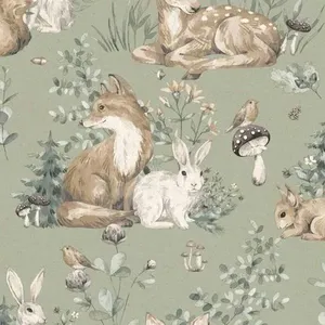 Papel De Parede Minime Infantil Verde 17105
