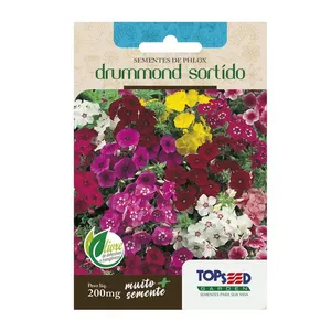 Sementes de Phlox Drummond Sortido Tradicional Topseed Garden Único