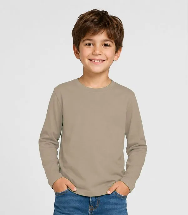 Camiseta Manga Longa Infantil Masculina Select Marrom 6