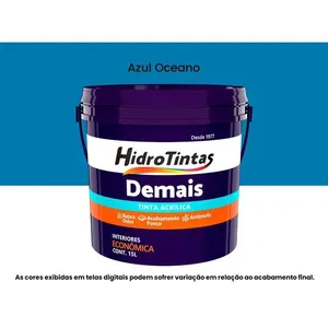 Tinta Acrílica Econômica Hidrotintas Fosca 15L Demais Azul Oceano (MP)