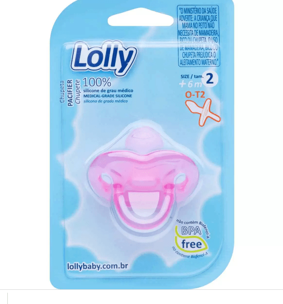 Chupeta Lolly Star Dia E Noite Silicone T2 Feminino