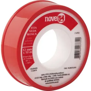 Fita Veda-Rosca 12mm x 10m Branca 100% PTFE - NOVE54