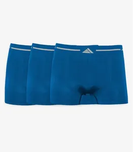 Kit 3 Cuecas Boxer Lisa Microfibra Altomax Azul M