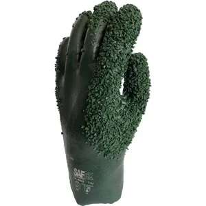 Luva de PVC com palma granulada 26 cm SE 6262 - PRGSAFEX
