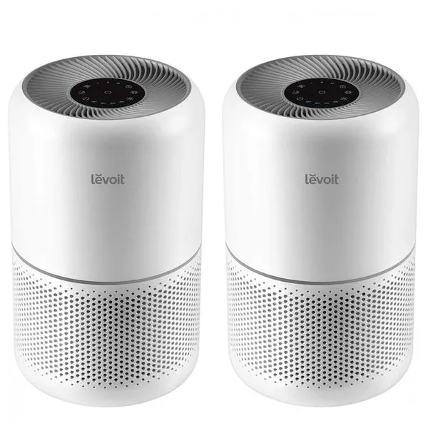 Purificador de Ar Levoit Branco Filtro 3-em-1 CADR 143 CFM Cobertura 100 m² Core 300 2 Pacote