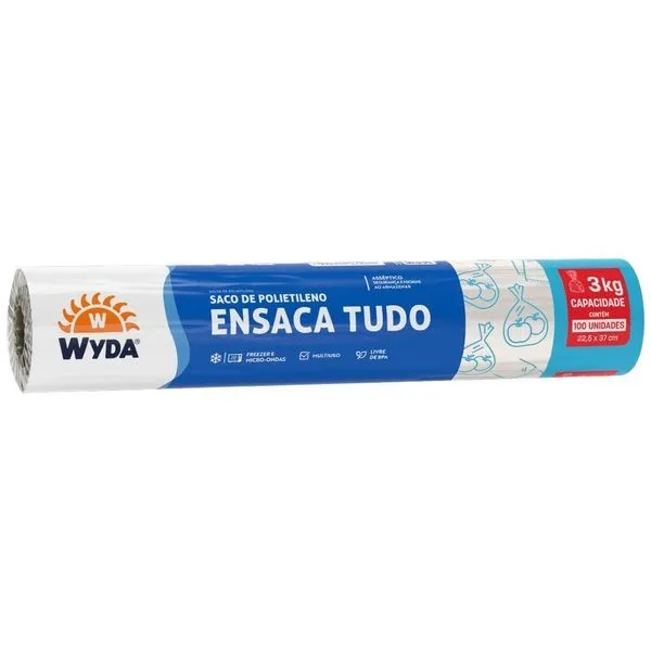 Saco Ensaca Tudo Wyda 3kg Com 100 Unidades