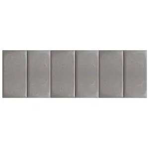 Cabeceira Modular Queen Bella Arte Corino Cinza (MP)