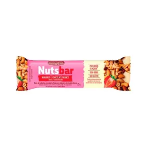 Barra De Castanha Banana Brasil Nuts Morango E Chocolate Branco 25g