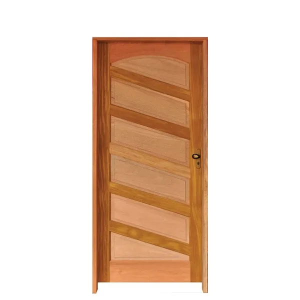 Porta De madeira Mirabela Esquerda Rodam 210x82cm Batente 12cm Mista