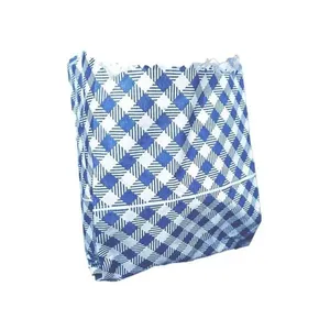Saquinho De Papel Xadrez Azul Escuro 10,5cm X 14cm - 50 Un