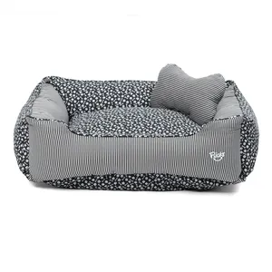 Cama Flicks Ossinho Preta para Cães e Gatos G