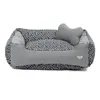 Cama Flicks Ossinho Preta para Cães e Gatos G