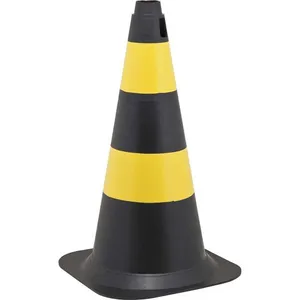 Cone 50Cm Preto/Amarelo Polietileno Vonder